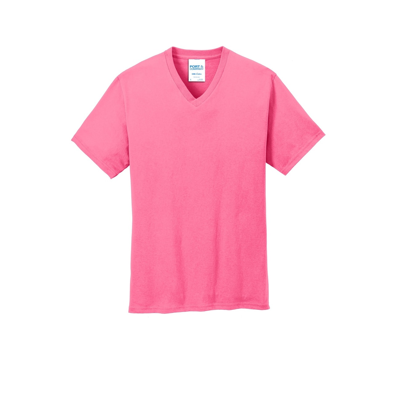 Port & Company® Men's Core Cotton V-Neck T-Shirt